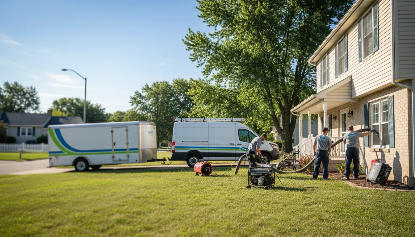Flooded Basement Restoration And Cleanup With Repair in Hingham, WI near me